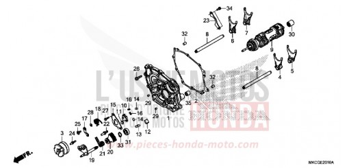 SHIFT DRUM/SHIFT FORK (DCT) GL1800DAL de 2020